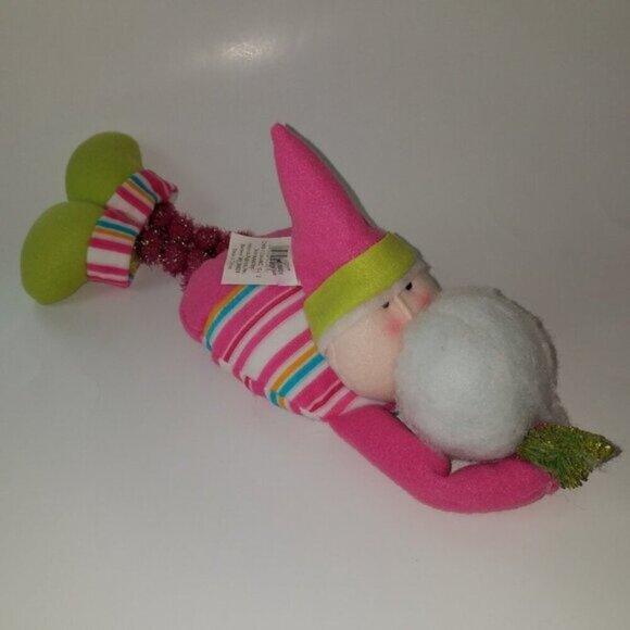NWT Hancock Fabrics Plush Decoration Christmas Tree Bubble Elf Pink Green White - Picture 4 of 6